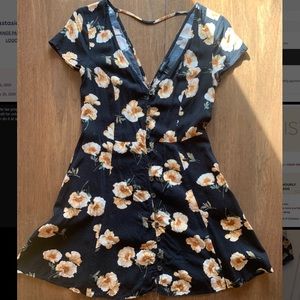 Forever 21 Floral Dress with Dainty Buttons